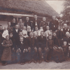 From Right to Left:   
Front Row:  Great Grandfather Schleich, Paul Schleich.
Second Row:  Henry Schleich, Joseph (Sepp Steger – Grandmother’s Brother), Grandmother, Jake Hoff
Third Row: Middle (third man over)  Uncle Joe [from Montreal]
